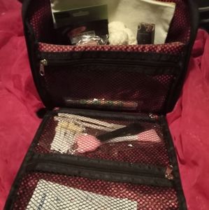 Caboodles Makeup Bag with perfume, washcloth and more